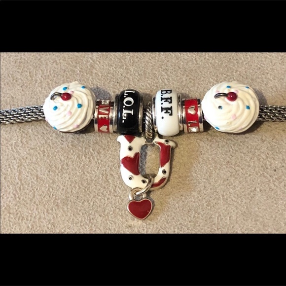 Brighton Best Friends Forever (BFF) bead in white and black Retired - Picture 4 of 5